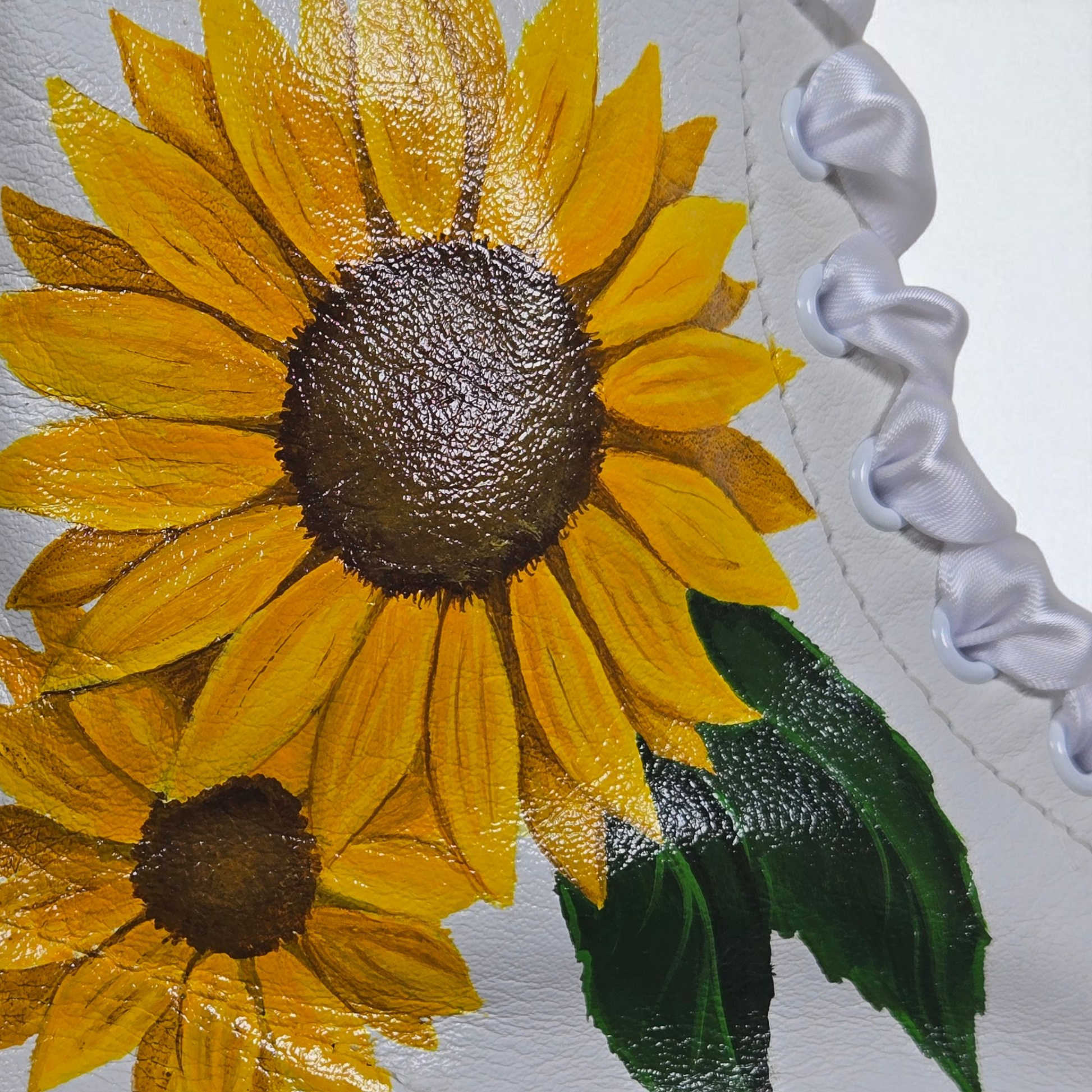 "Hand-Painted Sunflower Wedding Dr. Martens – Custom Bridal Boots"
