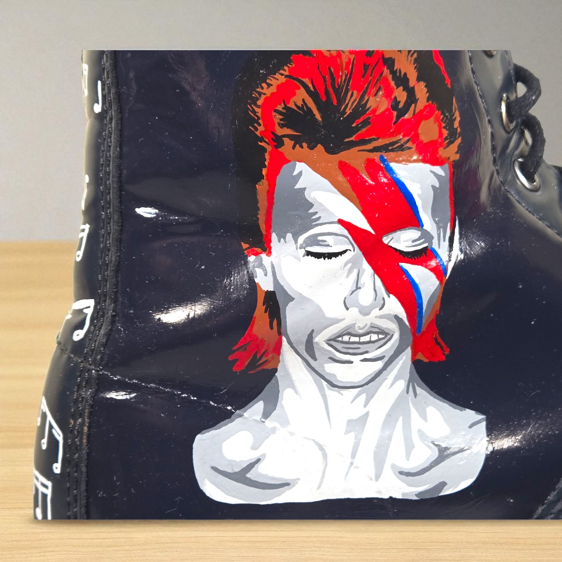 Hand-Painted David Bowie Ziggy Stardust Dr Martens