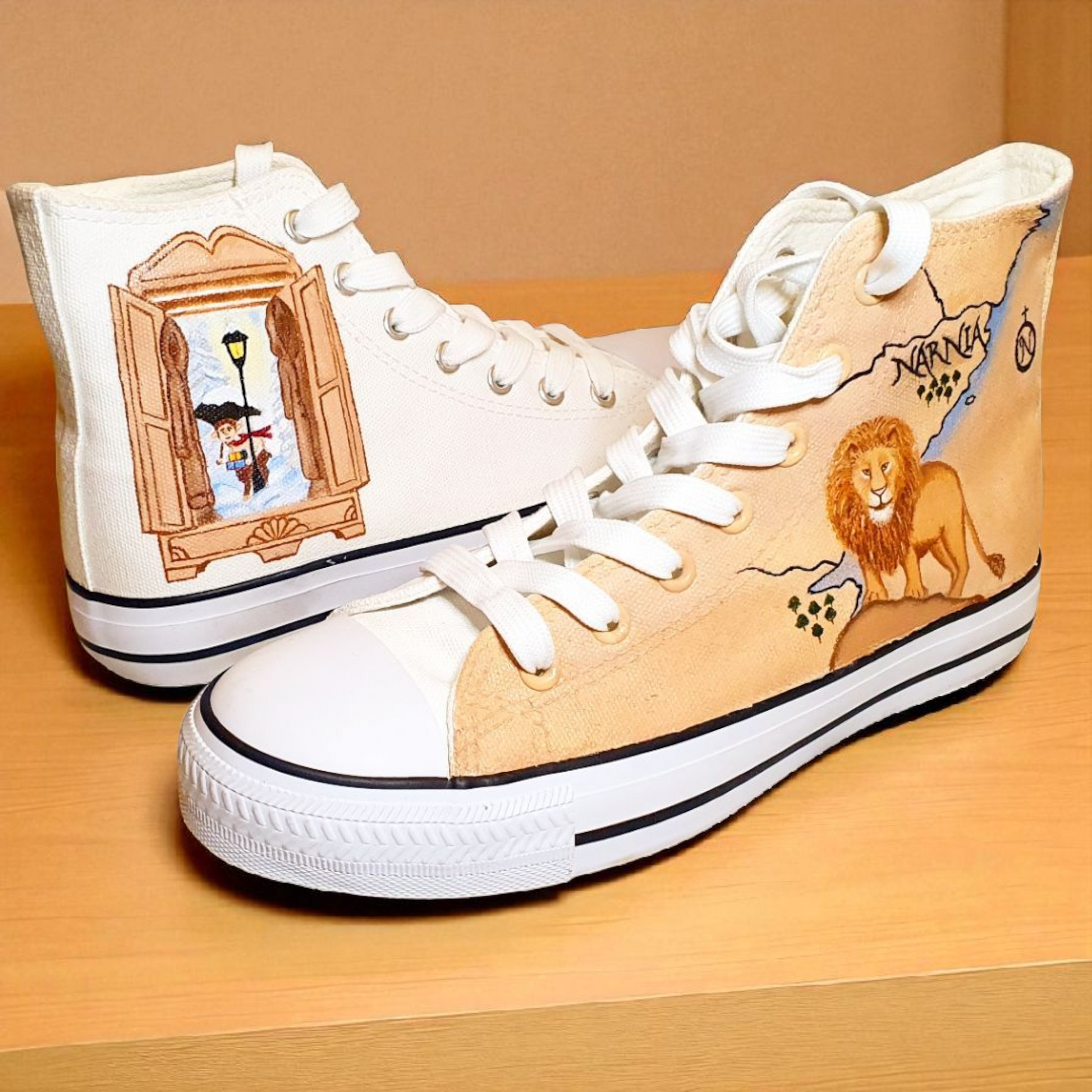 Hand-Painted Shoes – The Lion, The Witch and The Wardrobe Inspired Design