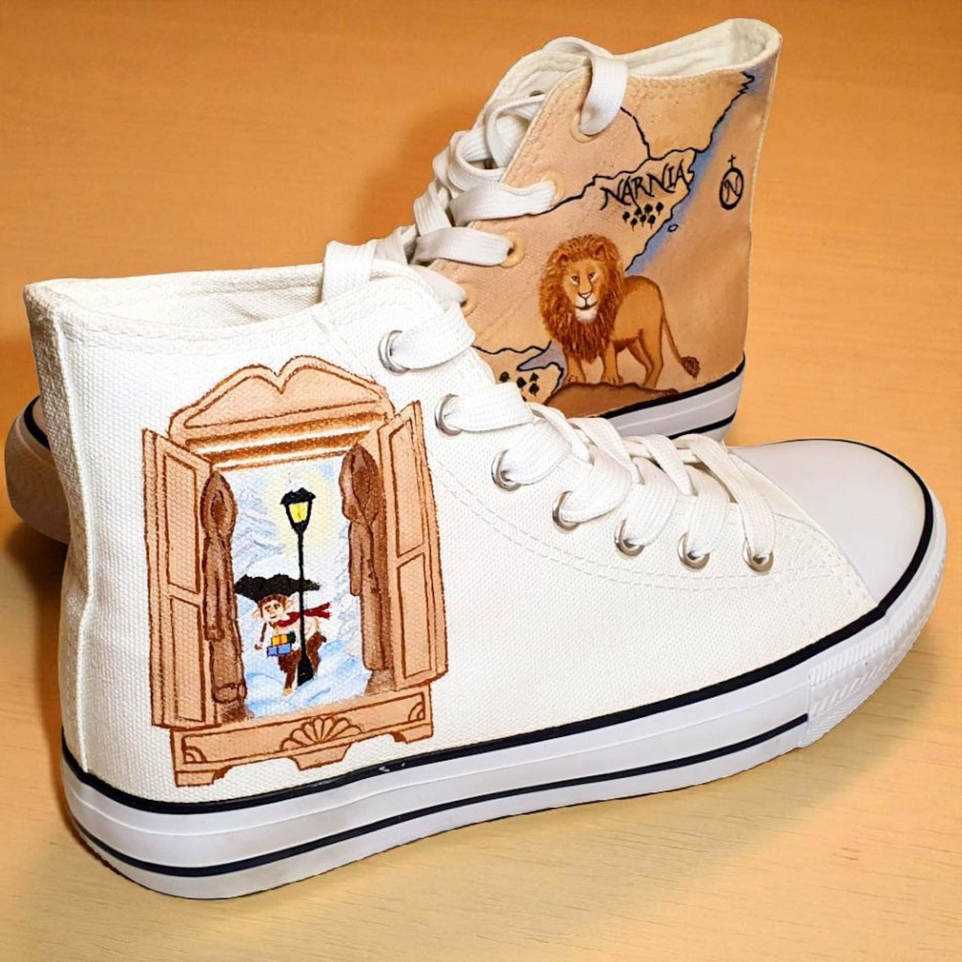 Hand-Painted Shoes – The Lion, The Witch and The Wardrobe Inspired Design