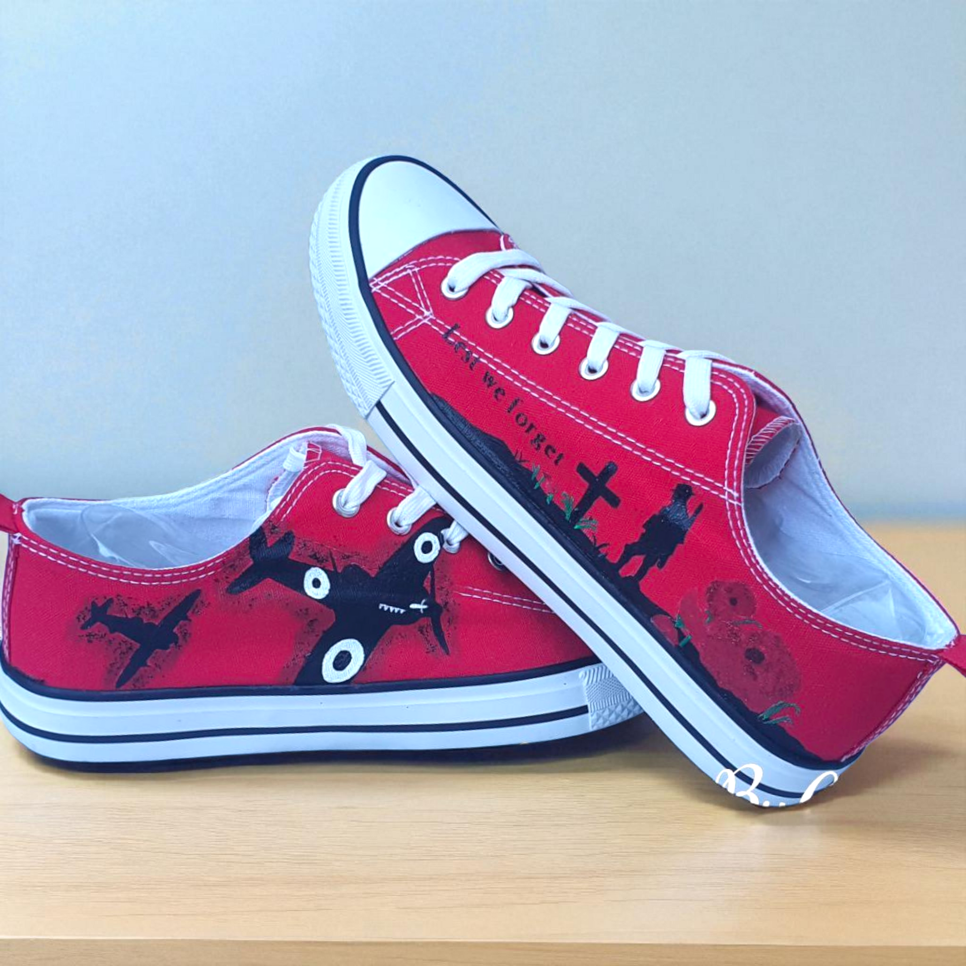 Custom Canvas Sneakers – Lest We Forget Tribute