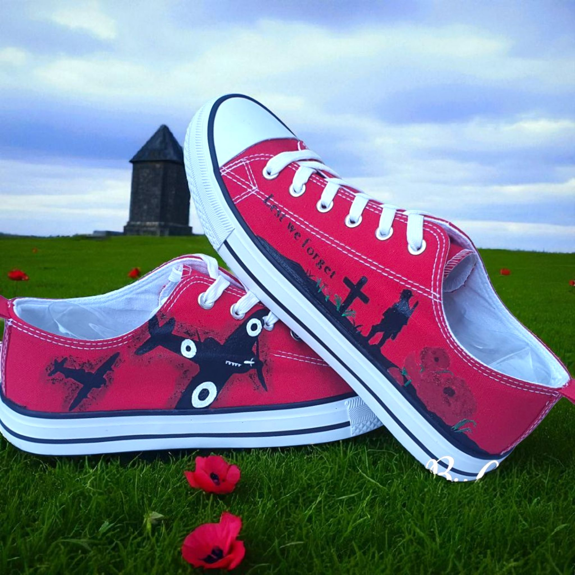 Custom Canvas Sneakers – Lest We Forget Tribute