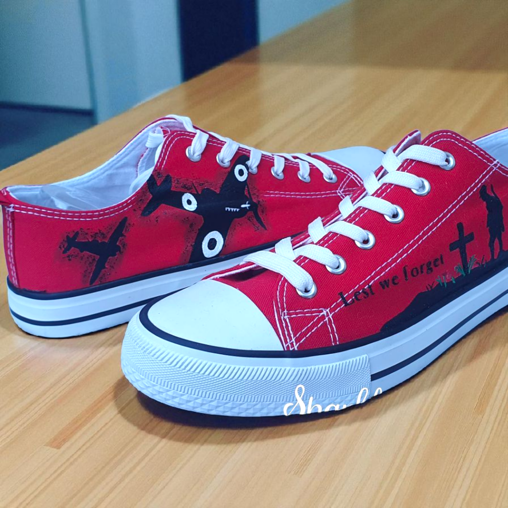 Custom Canvas Sneakers – Lest We Forget Tribute