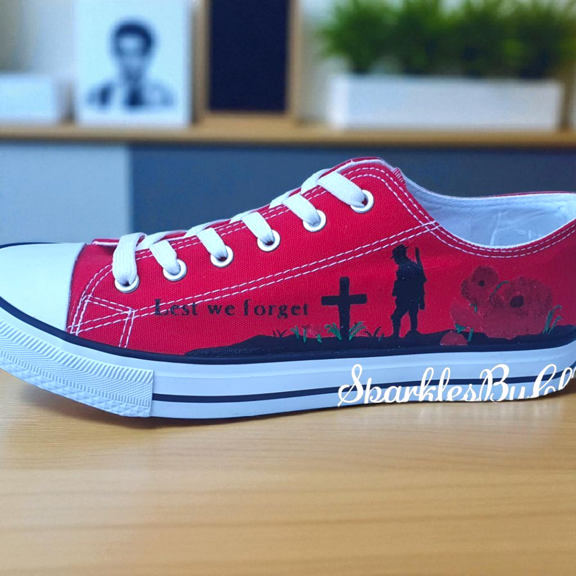 Custom Canvas Sneakers – Lest We Forget Tribute