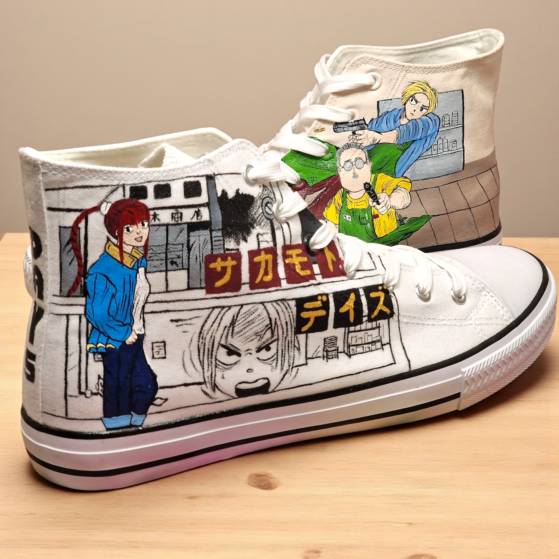 Custom Hand-Painted Anime Canvas Shoes | Unique Anime Sneakers for Fans & Cosplay