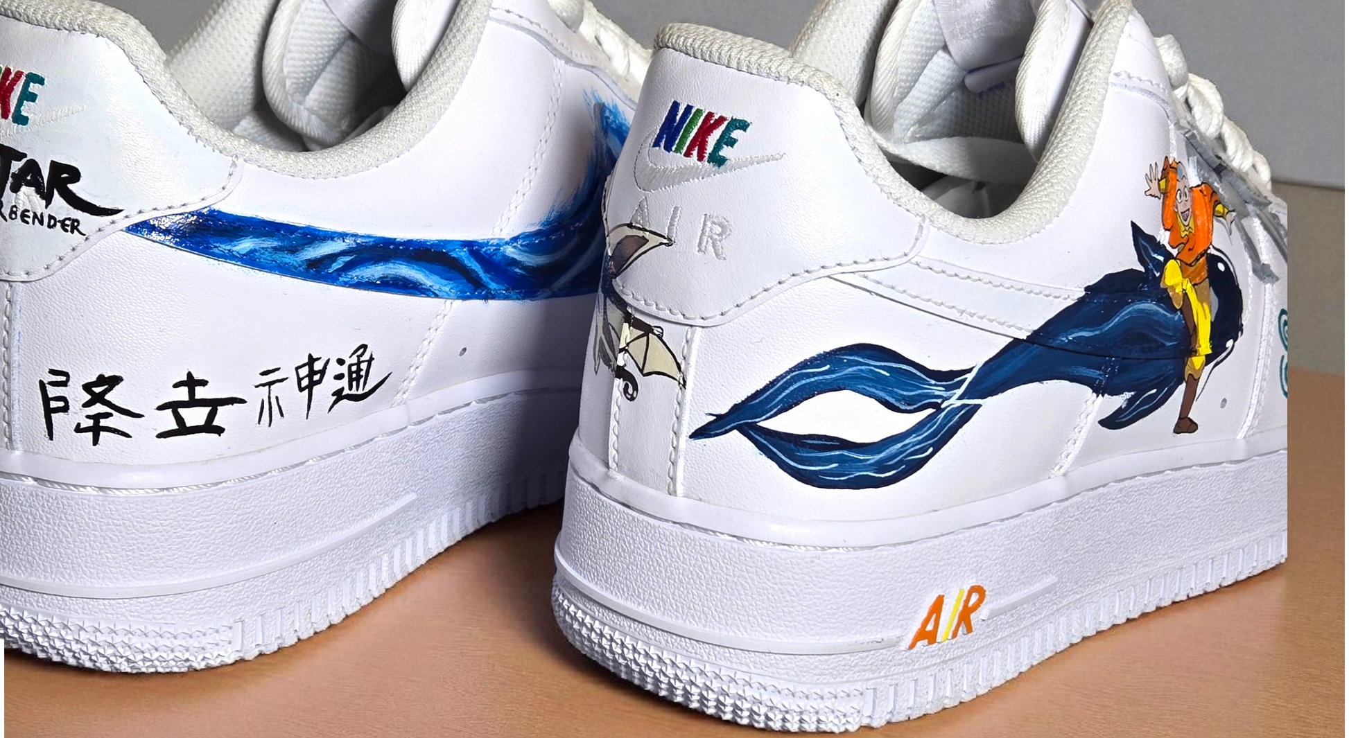 Custom Hand-Painted Nike Air Force 1 – Avatar Inspired Trainers