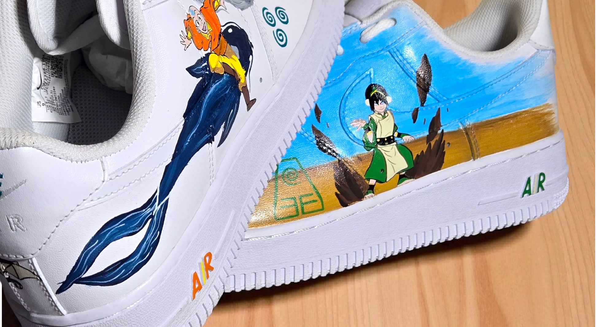 Custom Hand-Painted Nike Air Force 1 – Avatar Inspired Trainers