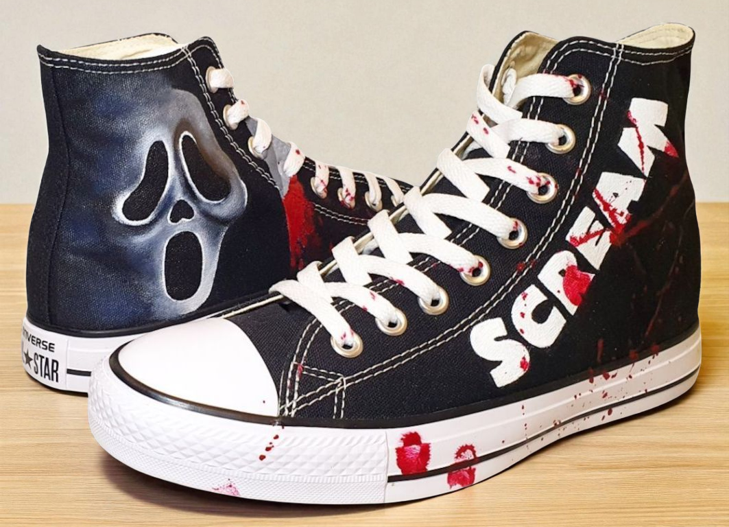 Hand-Painted Ghostface Horror Shoes