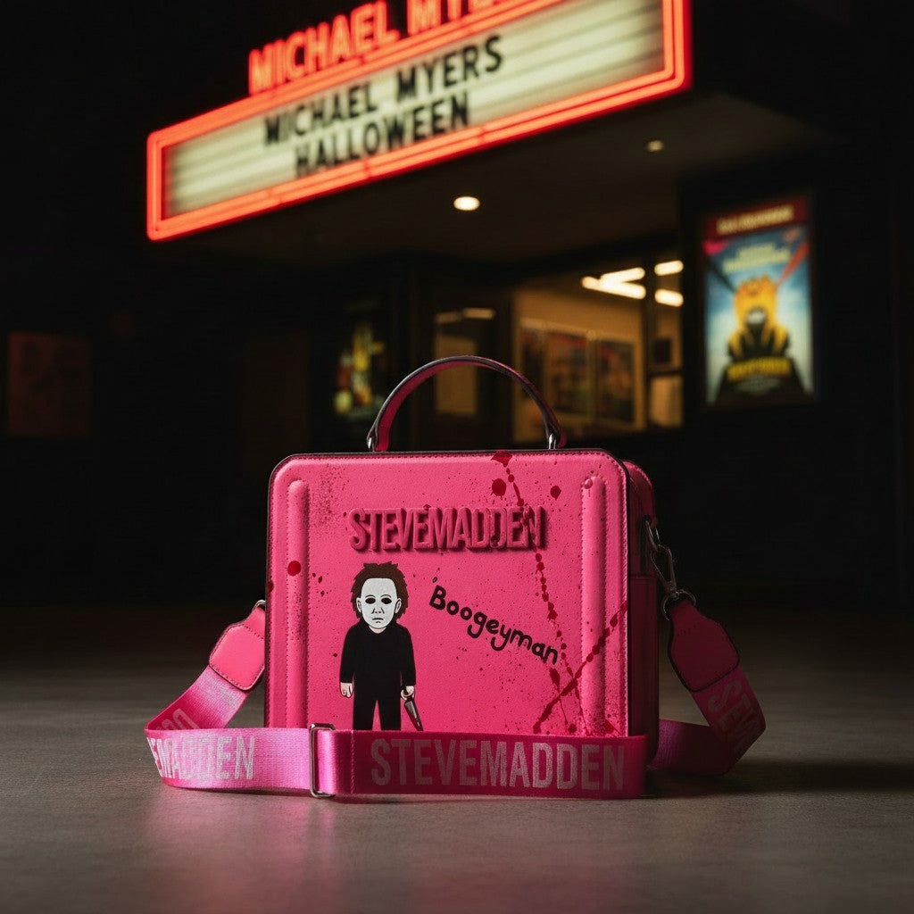 Hand-Painted Steve Madden Pink Horror Boogeyman Shoulder Bag