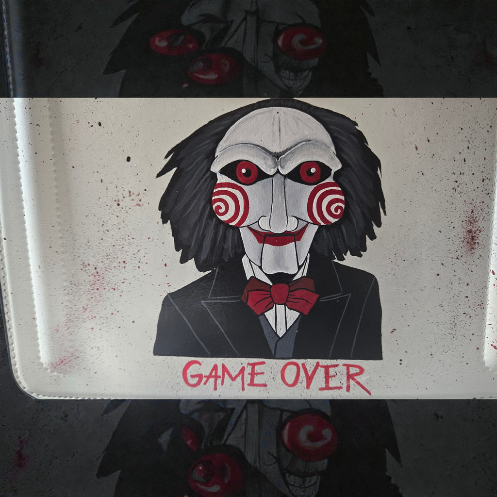 Hand-Painted Custom Saw Jigsaw Steve Madden Bag | Horror Movie Crossbody Bag