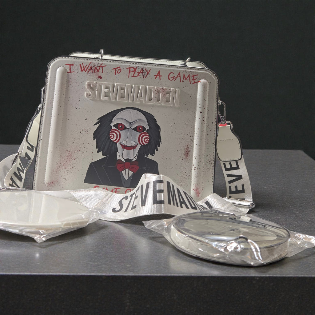 Hand-Painted Custom Saw Jigsaw Steve Madden Bag | Horror Movie Crossbody Bag